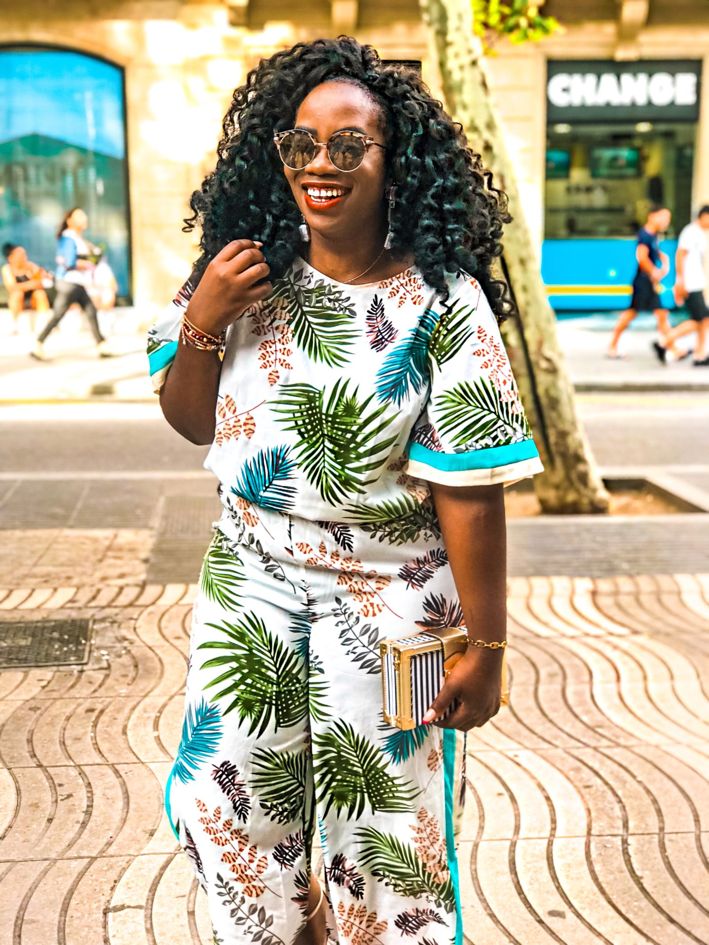 African, African Blogger, Boston Blogger, Spain, Barcelona, Africancocktail, African cocktail, Shein, Pantsuit